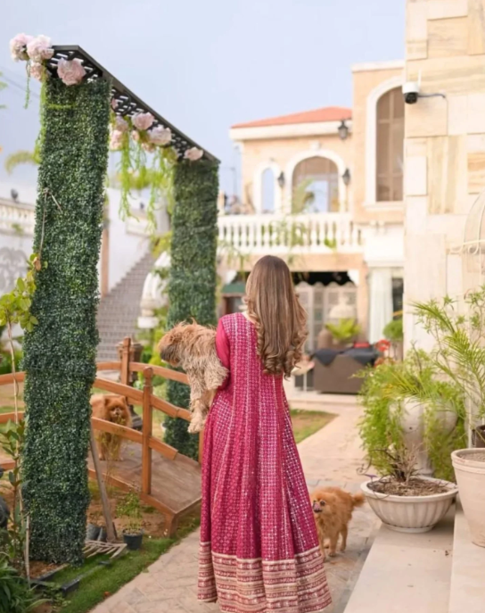 Georgette Embroidered Anarkali Set Fully Stitched Party Wear with Sequin